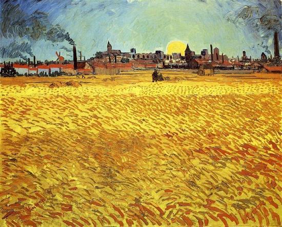 Van Gogh Vincent - Summer Evening Wheatfield with Setting Sun